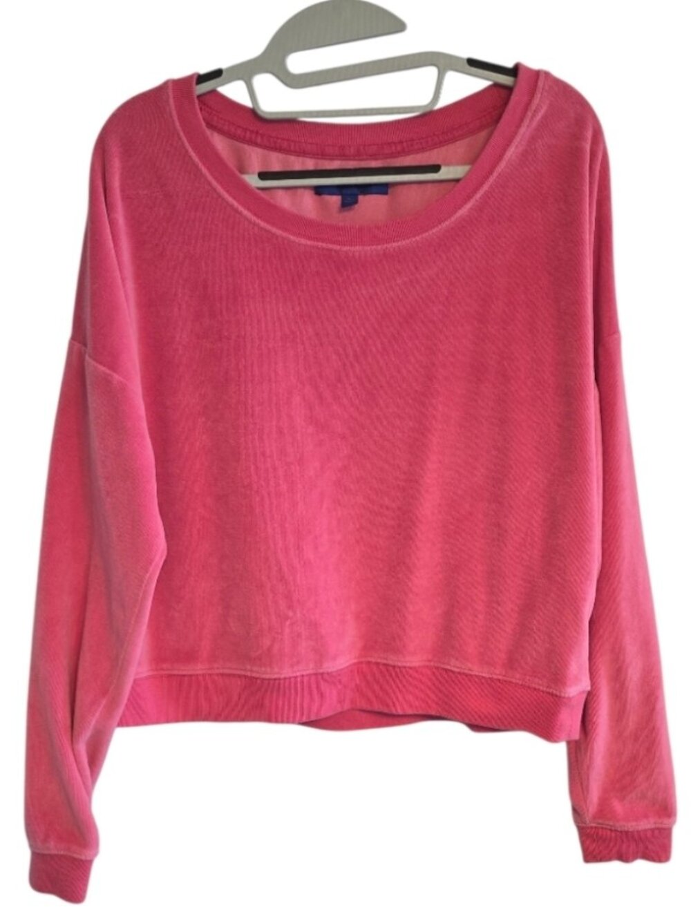 Aeropostale Velour Sweatshirt Cropped Crop Top Long Sleeve Sz M Crewneck Velvety